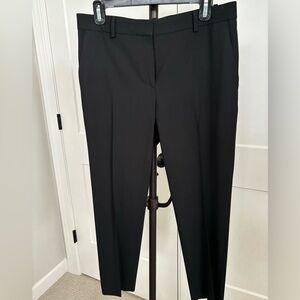 Theory Treeca Pant in Good Wool, ankle length, size 8, Black